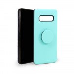Wholesale Galaxy S10+ (Plus) Pop Up Grip Stand Hybrid Case (Mint Green)